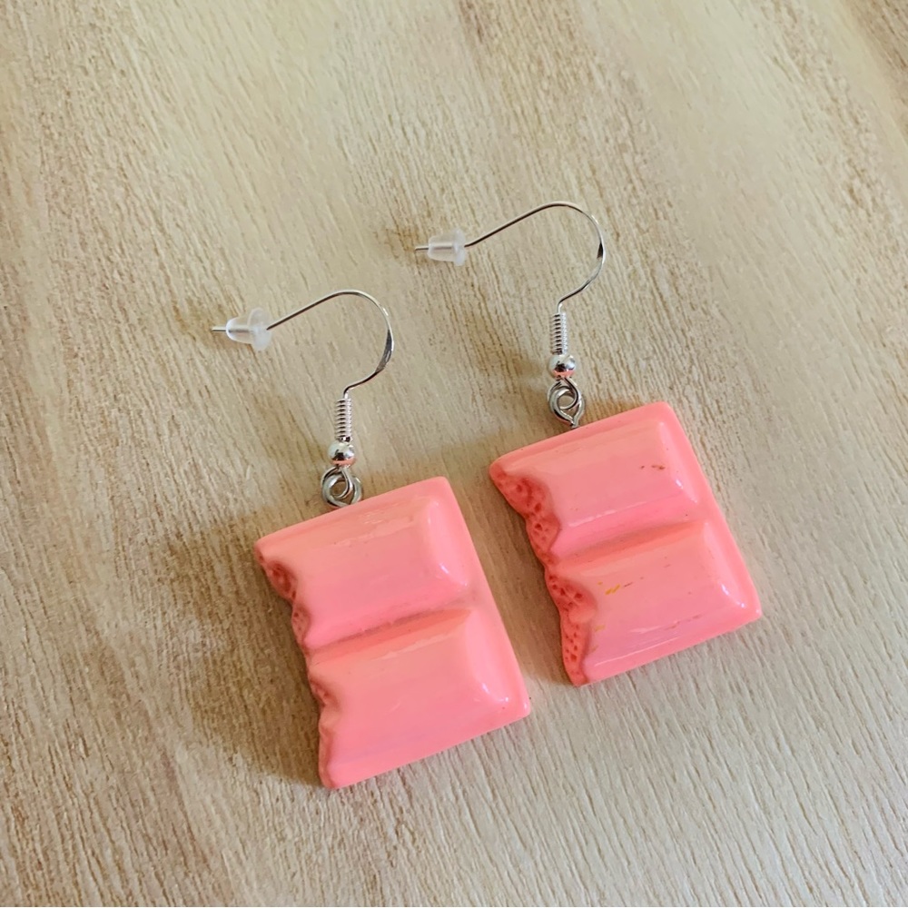 3/15$ Super cute handmade earrings 925 silver pastry sweets bread - Picture 7 of 7